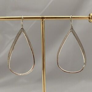 Silver Tone Tear Drop Earrings